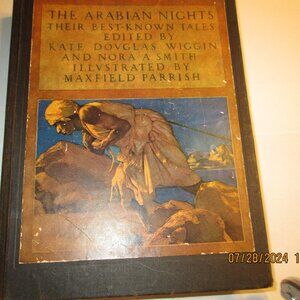 VINTAGE BOOK THE ARABIAN NIGHTS ILLUSTRATED BY MAXFIELD PARISH